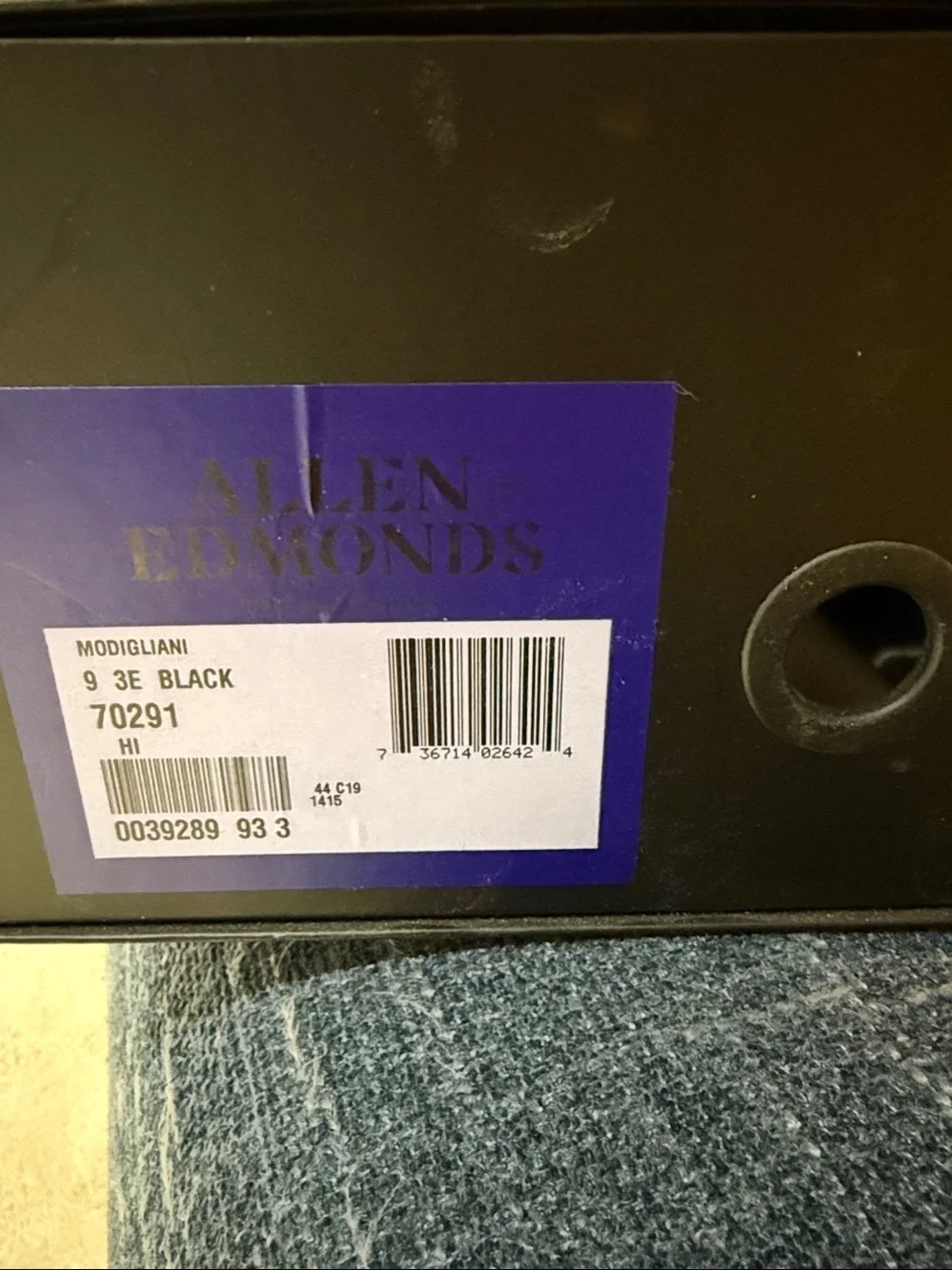 Allen Edmonds Black Leather Brogue Derby Shoes